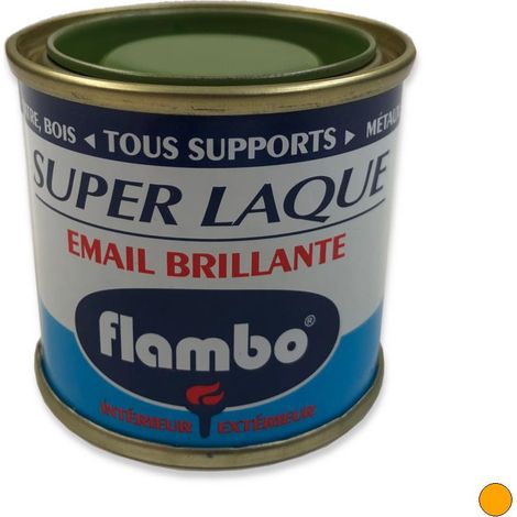 Peinture laque brillante glycéro bouton d'or 50 ml – Séchage rapide – Haut pouvoir couvrant – Lavable et inaltérable aux intempéries – Avel