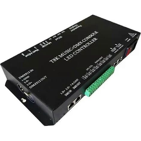 WS2811 WS2815 für RGBIC SPI-TTL LED-Streifenmodul-Controller, 8-Kanal T8K+DMX Musikkonsole mit Mikrofoneingang (USA) (1/5)