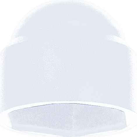 Kunststoffabdeckkappe für Sechskantmuttern und Sechskantschrauben M6, weiß (1/2)