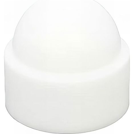 10 cache écrous tête hexagonale nylon blanc mm - Diamètre 6 mm mm