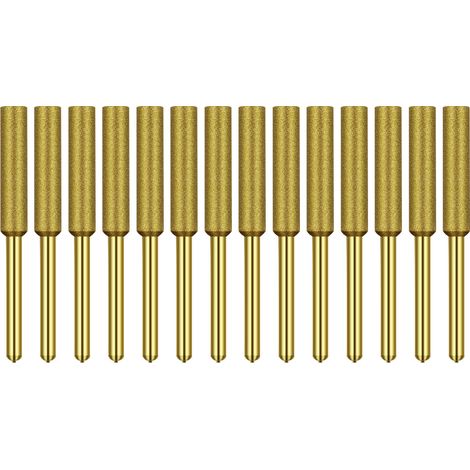 Afilador de cadena de motosierra de diamante, rueda de afilado con revestimiento de titanio, 12 piezas, 4,76 mm (3/16 pulg.) (1/5)