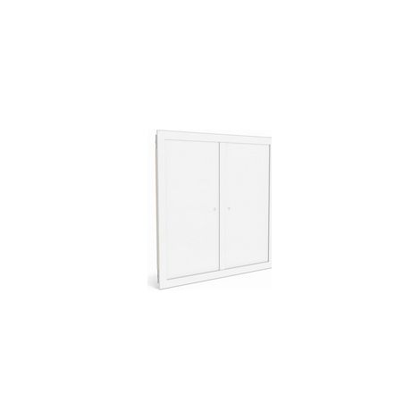 Volet de désenfumage blanc à portillon, 2 vantaux pour installation verticale S&P (UNELVENT) 710555