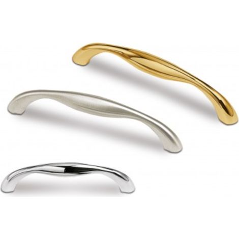 Tirador Bell 7051 - Cromo brillo. 112x13x31mm. Entrepuntos 96mm.