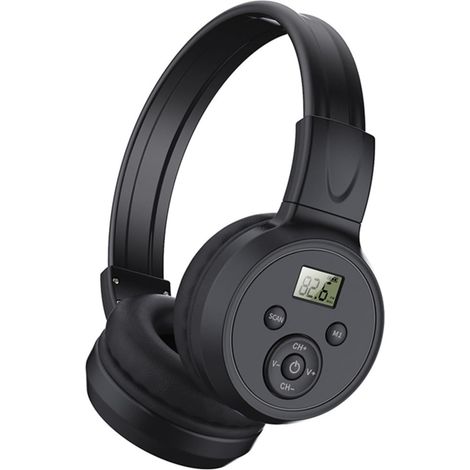 Casque radio FM portable rechargeable avec écran LCD et design (1/5)