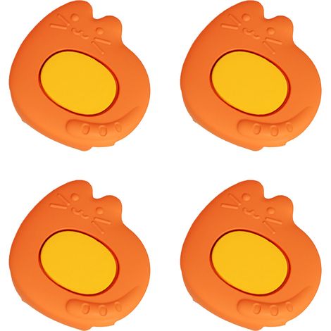 Lot de 4 protège-coins muraux en forme d'avion orange (4x4x1 / 1.57x1.57x0.39 po) pour meubles, sécurité bébé, pare-chocs (1/5)