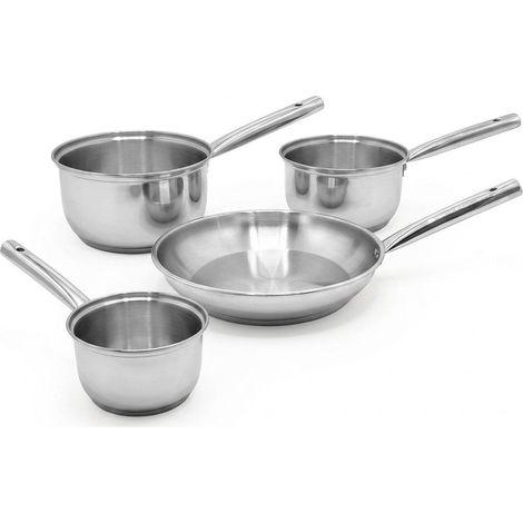 Lot de 3 casseroles 18/20/22 cm et poêle 24 cm en inox Fackelmann Rhona (1/5)