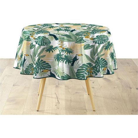 r, Nappe Ronde (Diamètre 160 cm) Guyana Vert, PVC
