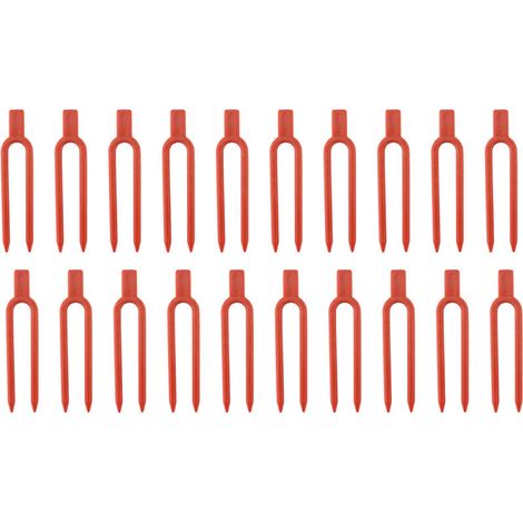 Pflanzenstützclips für den Garten [PP Orange 6,5 x 5 cm] Packung mit 100 umweltfreundlichen Clips für Kletterpflanzen, Erdbeeren und andere Kletterpflanzen