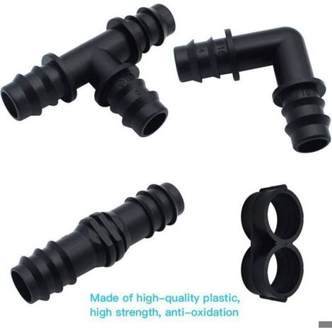 Raccord D'irrigation - Té Coudes Raccords Embouts Pour Tuyau Pe 16 Mm Et 17 8 Mm - Lot De 24 Pièces (1/5)
