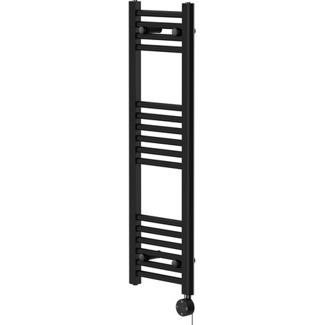 Wholesale Domestic Pizarro Colore Matt Black 1000mm x 300mm Straight Digital Thermostatic Electric Heated Towel Rail (1/5)