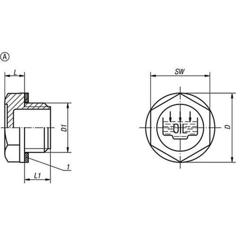 KIPP Verschlussschraube Form A M18x1,5 D26 ohne Entlüftung (1/2)