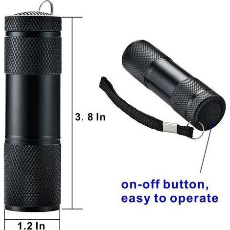 Lot de 6 UV Ultra Violet Blacklight 9 LED Lampe de Poche Lampe Torche Extérieur Etc.-RAPANDA