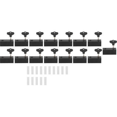 15 Paquets Verrou de Sécurité pour Porte Coulissante Double Trous Réglable Antichoc Enfant Vertical Horizontal Fenêtre Noire (1/5)