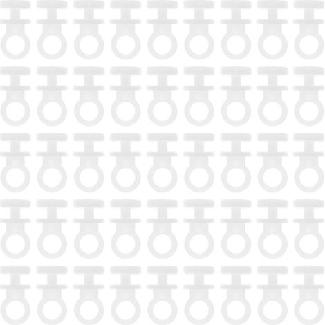Roulettes Pour Rail De Rideau - Plastique Blanc - 1,6 x 0,8 x 0,8 cm - Silencieuses - Pour Maison Bureau Hôtel Restaurant - 200 Pièces (1/5)