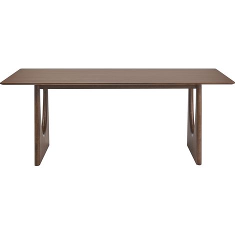 Tavolo da pranzo di design rettangolare in legno scuro noce L200 cm KUALA (1/4)
