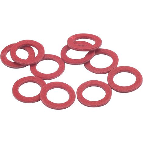 Junta de fibra roja para agua caliente/fría para conexión QUICK PLOMBERIE 1/4 (x10)