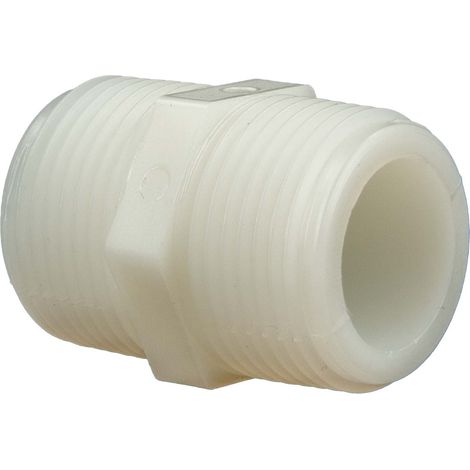 tecuro Doppelnippel, mit beidseitig 1 Zoll Außengewinde, PA (nylon 66), natur (1/5)