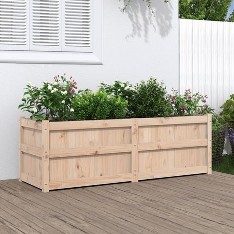 Jardinière 150x50x50 bois de pin massif (1/5)