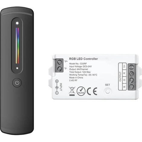 LED dimmer controller Led RGB RGBW RGBCCT light strip controller 2.4Ghz DC12-24V 15A output suitable for 5050 3528 light strip use (1/5)