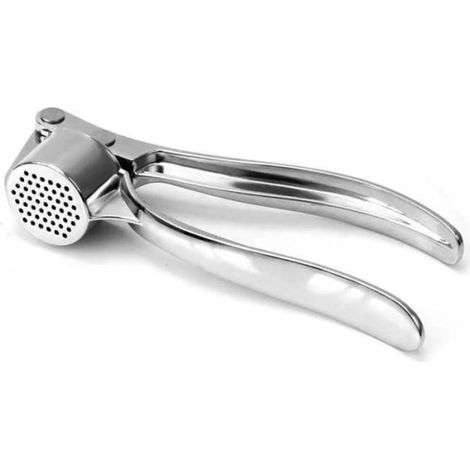 Presse Ail - Professionnel - Alliage Zinc/Acier Inox - Ergonomique - Nettoyage Facile - Argent (1/4)