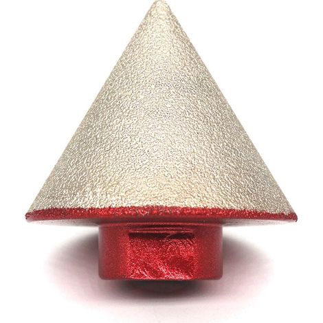 Broca de diamante soldado con aleaciones para escariar piedra, cerámica, baldosas y vidrio, broca de punta cónica de 48 mm de diámetro, rosca de 5/8-11 (1/5)