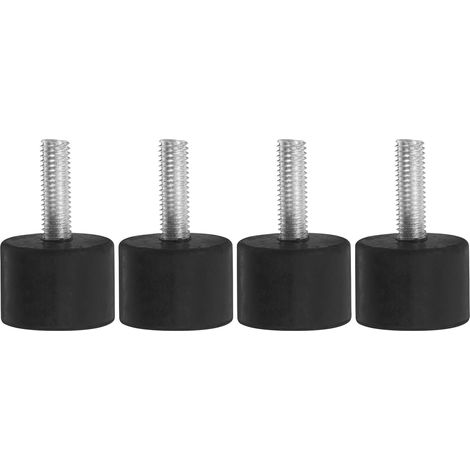 Pieds de Meuble Réglables en Caoutchouc Anti-Vibrations Vis M8 Longueur 26 Mm, Lot de 4 Supports Amortisseurs pour Nivellement Tables, Canapés et Armoires, Protection (1/5)