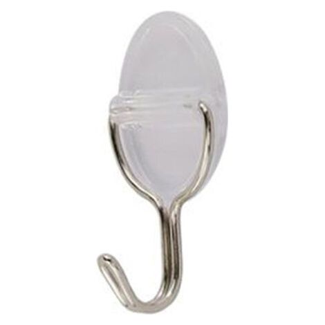 Set 3pz Ganci Appendini Adesivi Parete Casa Cucina Bagno Attaccapanni Ovale 87010 (1/3)