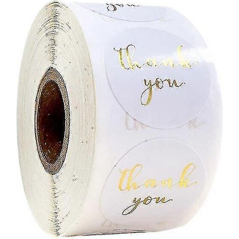 500 autocollants ronds en papier de remerciement pour les sacs cadeaux de Noël, les boîtes cadeaux de mariage et le Nouvel An 2022.