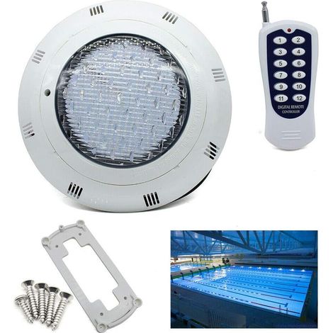 LED subacuático RGB LED para piscina, con mando a distancia, ángulo de haz de 120°, IP68, resistente al agua