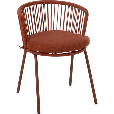 Chaise Design Corde "Toa" 75cm Rouge (1/5)