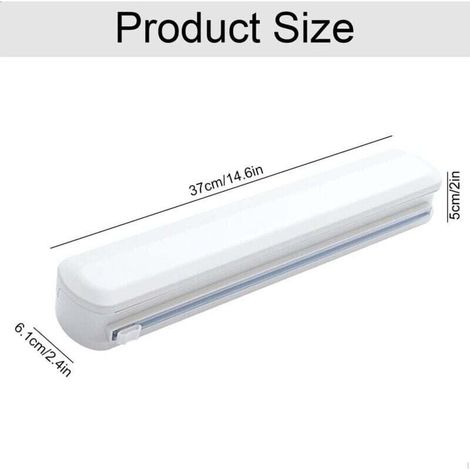 Distributeur Film Alimentaire Découpe Papier - Accessoires de Restaurant Cutter Découpage Organisateur Convient Aux Largeurs InféRieures à 32 CM pour Feuille D'aluminium Emballage Plastique (1/3)