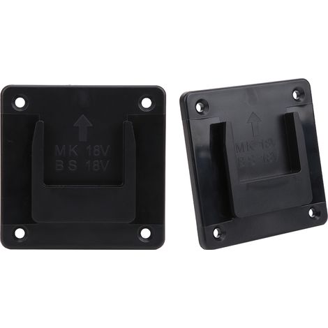 Lot de 2 supports muraux de rangement pour outils électriques Makita 18V, noir