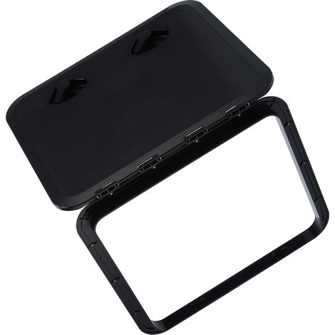Trappe de pont étanche UV avec serrure pour bateau marin, couvercle d'inspection noir 20x18 pouces (1/5)