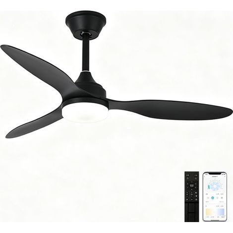 106cm LED Ceiling Fan with Remote Control and App, Dimmable Lighting, 6 Fan Speeds, Modern Ceiling Fan for Bedroom and Living Room (1/5)