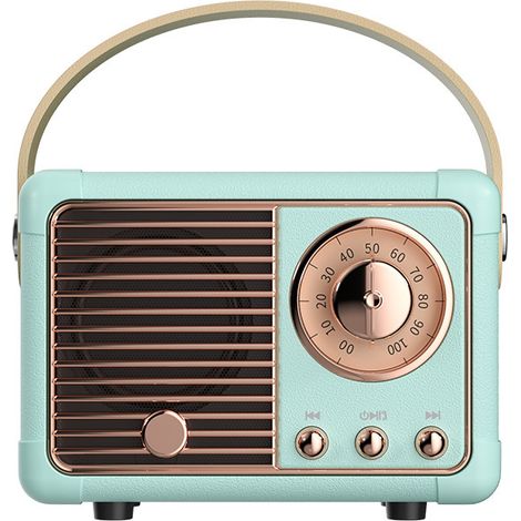 Tragbares Radio, Vintage-Bluetooth-Radio, Vintage-Bluetooth-Radio, Retro-Bluetooth-Lautsprecherradio, geeignet für Heim- und Büroküchen