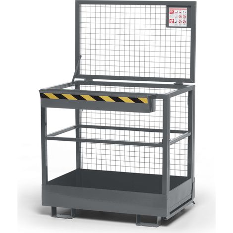 R+R Industrietechnik Arbeitskorb Typ RAK 1200x800x1910mm RAL7005 Mausgrau