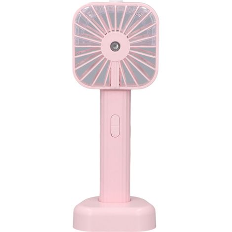 Mini ventilateur brumisateur portatif USB rechargeable, sans fil, silencieux, refroidissant, rose, pour voyage extérieur (1/5)