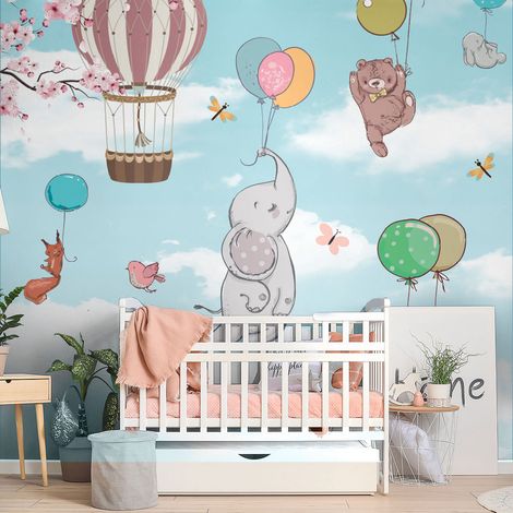Papier peint panoramique préencollé animaux dans les airs H 280 x L 240 cm (1/5)