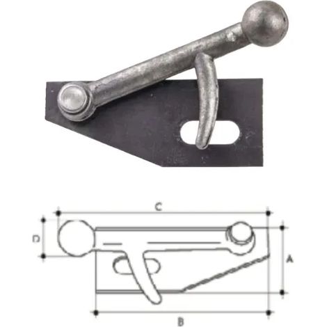 Chiusura a pomolo con piastra Cermag media destra o sinistra - Posteriore DX - anteriore SX