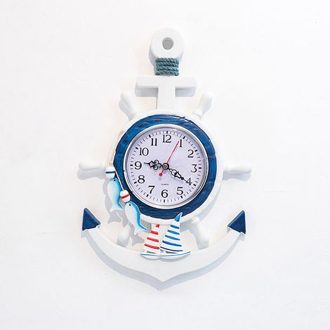 murale décorative personnalisée motif bateau bleu et blanc