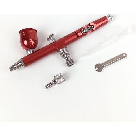 Kit aérographe double action 0,3 mm pour maquillage beauté, tatouage, décoration de gâteaux (1/5)