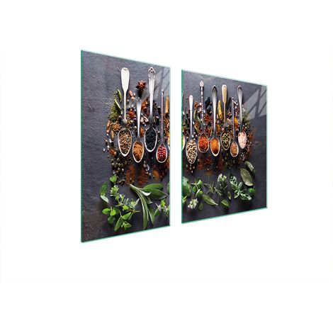 Plateau en verre et planche à découper 100x52 épices (1/5)