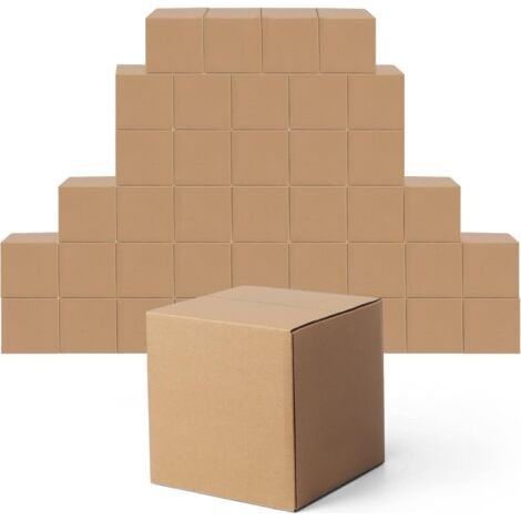 Paquete de embalaje de cartón marrón de 15,3 x 15,3 x 15,3 cm (40 unidades) (1/4)
