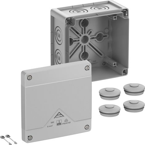 Spelsberg Caja de derivación, Grado de protección IP66/IP67/IP69, máx. 6², Resistencia al impacto IK09, Clase de protección II, Ui 1000V AC, Ui 1000V DC, DLG, DNV, VDE, libre de halógenos, 40640001