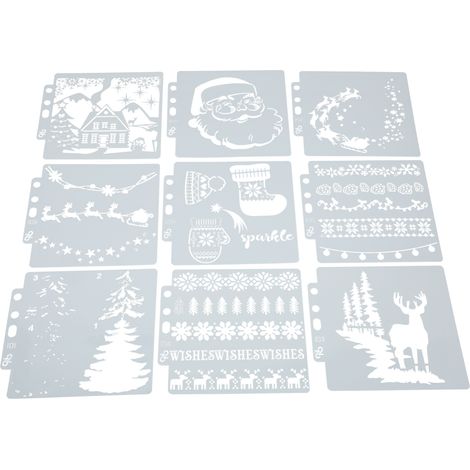 9 Pochoirs Mandala Réutilisables en Plastique Souple pour Créations DIY - Polyvalents et Résistants (1/5)