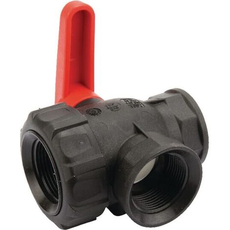 Kugelhahn 1 1/4" innen 3-Wege ARAG 45531115V (1/3)