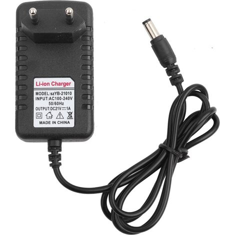 Adaptateur Chargeur Lithium Ion 21V 1A Noyau Cuivre Épais Prise UE Charge Rapide (1/4)