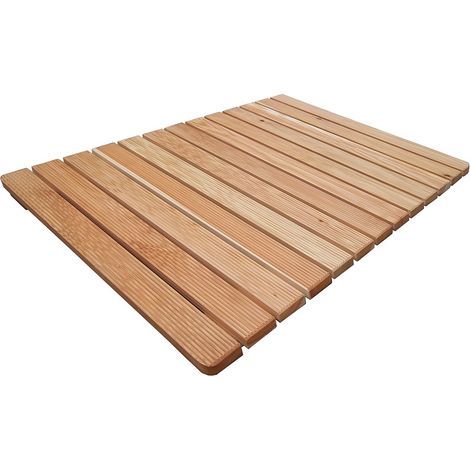 Pedana doccia antiscivolo 105X63 in legno ideale per piatto doccia 120x80 cm (1/5)