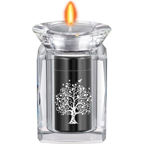 Petites urnes pour la crémation d'animaux de compagnie bien-aimés, chandeliers en cristal, arrangements funéraires et cendres - Levensboom (1/4)