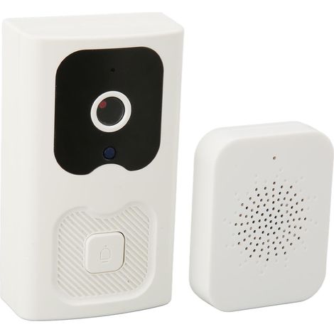Sonnette vidéo sans fil WiFi avec détection de mouvement intelligente, vision nocturne et application de contrôle. Interphone bidirectionnel pour la maison.